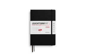 LEUCHTTURM WEEK PLANNER 2026 A5 HC 12 MONTHS BLACK 372759
